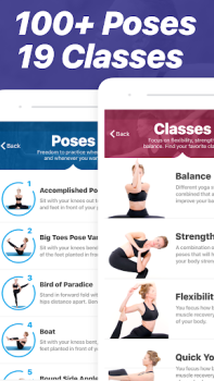 İndir Yoga – hareketler ve sınıflar Sağlık & Fitness Android için Ekran görüntüsü 2