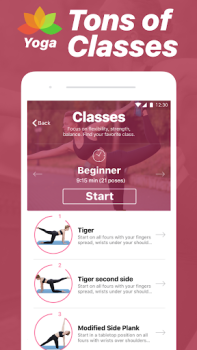 İndir Yoga – hareketler ve sınıflar Sağlık & Fitness Android için Ekran görüntüsü 3