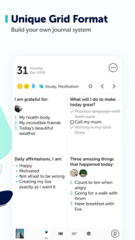 İndir Grid Diary - Journal, Planner Yaşam Tarzı Android için Ekran görüntüsü 3