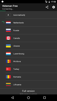 İndir Hideman Free VPN Araçlar Android için Ekran görüntüsü 2