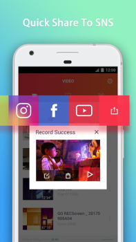 İndir GO Recorder Video oynatıcılar ve düzenleyiciler Android için Ekran görüntüsü 4
