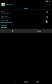 İndir MizuDroid SIP VOIP Softphone İletişim Android için Ekran görüntüsü 5