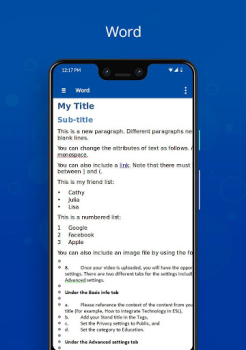 İndir Docx Viewer İş Android için Ekran görüntüsü 4