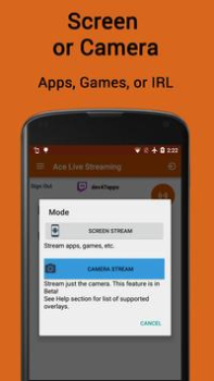 İndir Ace Live Streaming Araçlar Android için Ekran görüntüsü 3
