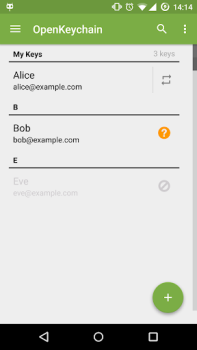 İndir OpenKeychain: Easy PGP İletişim Android için Ekran görüntüsü 2