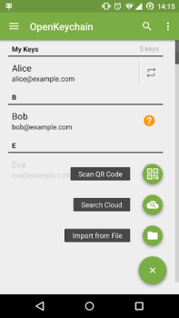 İndir OpenKeychain: Easy PGP İletişim Android için Ekran görüntüsü 3