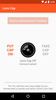 İndir Lens Cap - Disable Camera Araçlar Android için Ekran görüntüsü 2