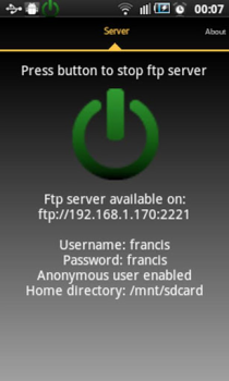 İndir Ftp Server Araçlar Android için Ekran görüntüsü 2