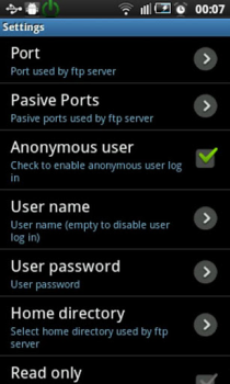 İndir Ftp Server Araçlar Android için Ekran görüntüsü 3