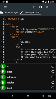 İndir Html Editor Araçlar Android için Ekran görüntüsü 2