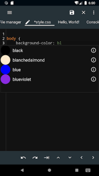 İndir WebCode - html, css, js ide İş Android için Ekran görüntüsü 5