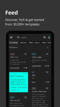 İndir Dcoder, Compiler IDE :Code & P Eğitim Android için Ekran görüntüsü 4