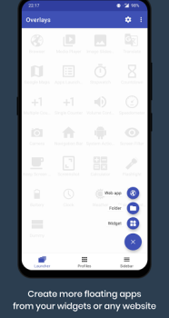 İndir Overlays - Floating Launcher İş Android için Ekran görüntüsü 2